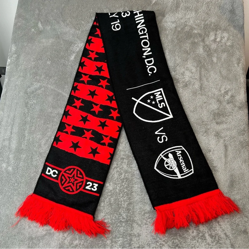 DC‎ 2023 MLS All Star Game MLS vs Arsenal FC Gunners Scarf Color Black & Red